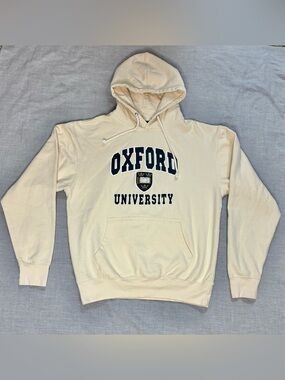 Oxford University Cream Hooded Sweatshirt